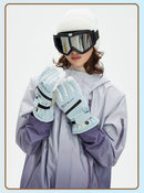 Winter Self-Heating Windproof Touchscreen Gloves-Beige Black