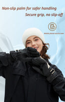 Winter Self-Heating Windproof Touchscreen Gloves-Black Gray