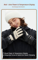 Winter Self-Heating Windproof Touchscreen Gloves-Black Gray