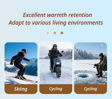 Winter Self-Heating Windproof Touchscreen Gloves-Blue and White