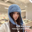 Women Plain Aviator Hat with Earflaps Khaki