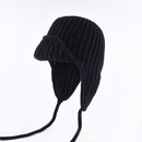 Women Plain Aviator Hat with Earflaps Rose Red