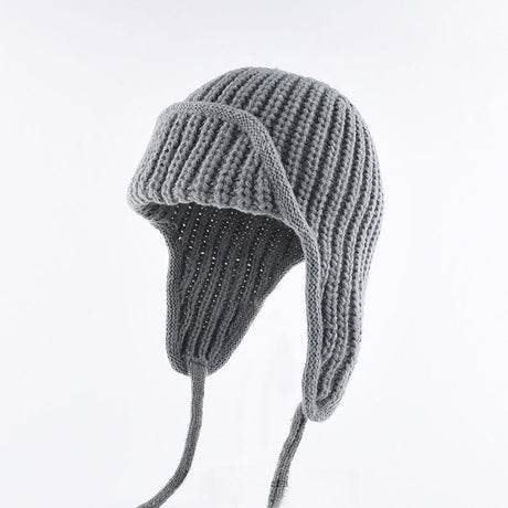 Women Plain Aviator Hat with Earflaps Rose Red