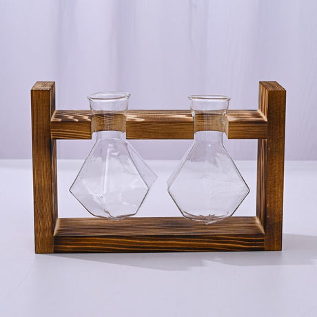 HydroponicWoodenFramewithSnap-On-SphericalTripleBottle