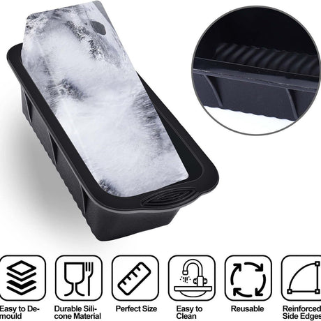 4 Pack Extra Large Ice Block Mold-Morandi Blue