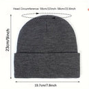 2Pcs Knit Beanie Black 01