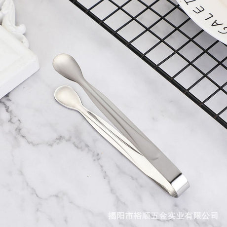 12Pcs Stainless Steel Square Candy Tongs, Food Serving Clips for Party Wedding Salad Bar Kitchen Household Use-Silver 01