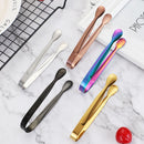 12Pcs Stainless Steel Square Candy Tongs, Food Serving Clips for Party Wedding Salad Bar Kitchen Household Use-Iridescent 03