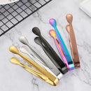 12Pcs Stainless Steel Square Candy Tongs, Food Serving Clips for Party Wedding Salad Bar Kitchen Household Use-Iridescent 03