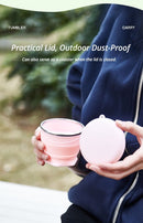 4Pcs Portable Folding Outdoor Water Cup - yellow