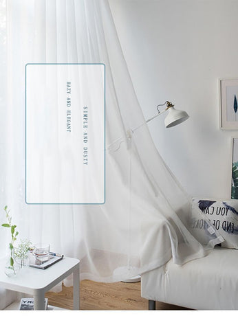 2 Pack Semi Blackout Sheer Curtains Dusty Blue