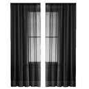 2 Pack Semi Blackout Sheer Curtains Dusty Blue