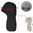Black 420D Oxford Full Outboard Motor Cover, Thickened & UV Resistant Boat Engine Protector (Fits 30-60 HP)