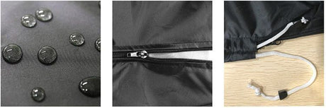 Black 420D Oxford Full Outboard Motor Cover, Thickened & UV Resistant Boat Engine Protector (Fits 30-60 HP)