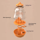 2Pcs  Pet Tumbler Feeder Puzzle Toy Pet Training Dispenser-Orange