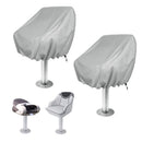 Grey 420D Outdoor Boat Captain Chair Cover, UV-Resistant Sunshade Marine Rear Seat Protector (61 x 56 x 64 cm)