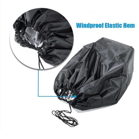 Black 420D Outdoor Boat Captain Chair Cover, UV-Resistant Sunshade Marine Rear Seat Protector (61 x 56 x 64 cm)