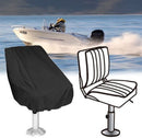 Black 420D Outdoor Boat Captain Chair Cover, UV-Resistant Sunshade Marine Rear Seat Protector (61 x 56 x 64 cm)