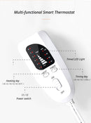 Electric Foot Warmer Mat, Silver Grey Double-Sided Heating Foot Blanket with 6 Temperature Settings and Even Heating