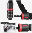 Bike Combination Lock - Black Red, 0.9m