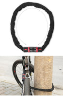 Bike Combination Lock - Black Red, 0.9m