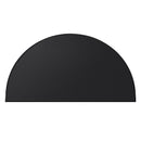 Black Semi-Circle Fireplace Mat, Fireproof & Heat Resistant Hearth Rug for Fire Pit (24 x 42 in / 61 x 107 cm)