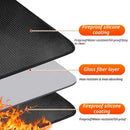 Black Semi-Circle Fireplace Mat