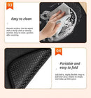 Black Semi-Circle Fireplace Mat
