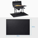 Black Square Heat Resistant Silicone Mat, Outdoor Fireproof & Flame Retardant Pad for Camping, BBQ Grill & Fire Pit (48 x 30 inches)