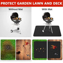 Black Square Heat Resistant Silicone Mat, Outdoor Fireproof & Flame Retardant Pad for Camping, BBQ Grill & Fire Pit (48 x 30 inches)