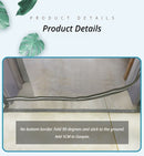 Heavy-Duty Zipper Screen Door for Pets & Cats, Nail-Free Velcro Mesh Curtain with Wide U-Shape Opening (White, 90 x 210 cm)