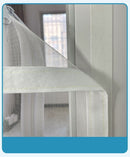 Heavy-Duty Zipper Screen Door for Pets & Cats, Nail-Free Velcro Mesh Curtain with Wide U-Shape Opening (White, 90 x 220 cm)