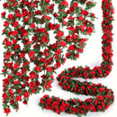 Artificial Rose Vine - Red 2.5m