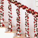 Artificial Rose Vine - Hot Pink 2.5m
