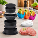Hamburger Patty Press with 100 Pcs Silicone Paper & 3 Burger Clips