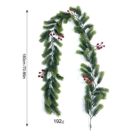 Christmas Artificial Pine Needle Red Berry Decoration