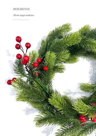 Christmas Artificial Pine Needle Red Berry Decoration