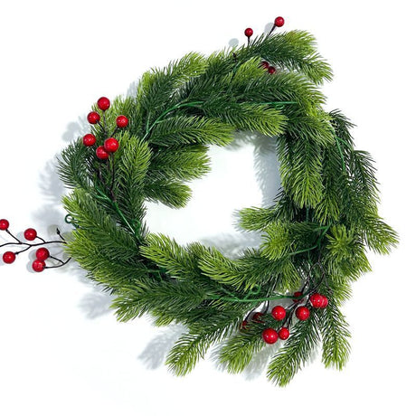 Christmas Artificial Pine Needle Red Berry Decoration