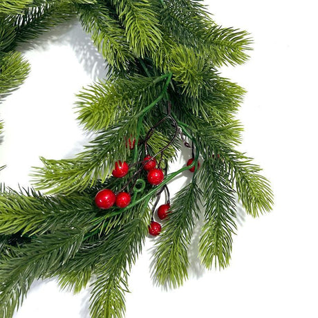 Christmas Artificial Pine Needle Red Berry Decoration