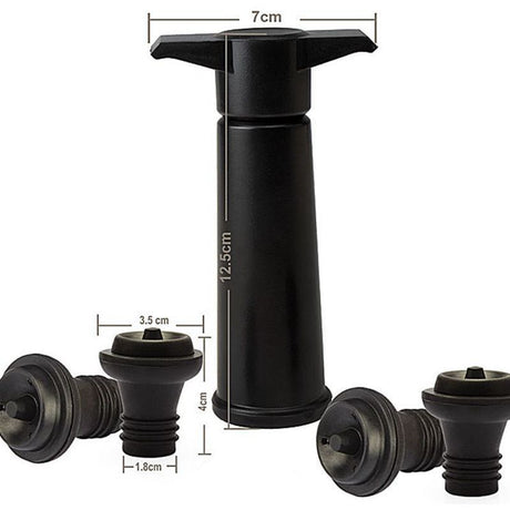 red Wine Vacuum Pump with Preserver Stopper, Wine Fresh Keeping Set