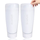 2 Pairs Soccer Shin Guard Sock White Size L