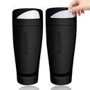 2 Pairs Soccer Shin Guard Sock Black Size M