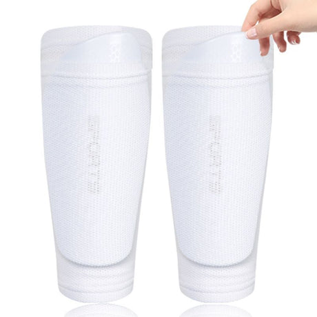 2 Pairs Soccer Shin Guard Sock Black Size M