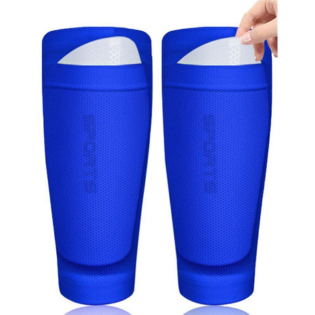 2 Pairs Soccer Shin Guard Sock Black Size M