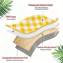 Thickened Foldable Aluminum Foil Insulated Picnic Basket-Green chequered pattern