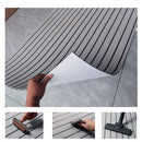 Light Gray Striped EVA Boat Flooring Mat, DIY Marine Deck Pad & Yacht Non-Slip Sheet (240 x 30 x 0.6cm)