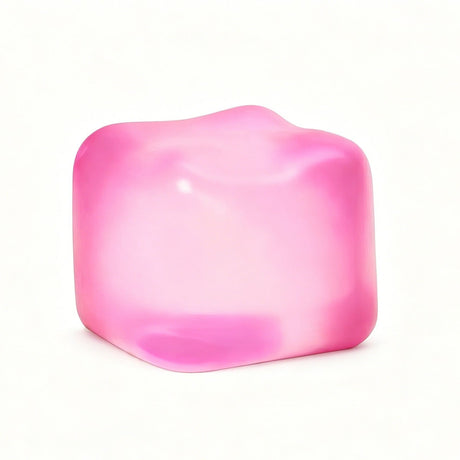 Soft Cube Squishy 5.6cm Stress Relief Fidget Toy (pink)
