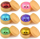 6Pcs Glitter Cute 5.5cm Bun Squishy Anxiety Relief Toy