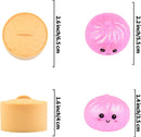 6Pcs Glitter Cute 5.5cm Bun Squishy Anxiety Relief Toy