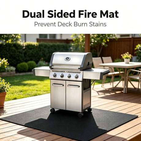 Dual Sided Fire Mat Protect Deck Floor from Burn Marks(76*52IN)